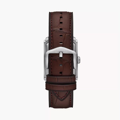 Fossil Men's Carraway Three-Hand Brown Croco Leather Watch - FS6110