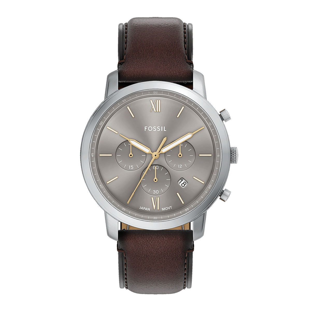 Fossil Men's Neutra Chronograph Brown Leather Watch - FS6129