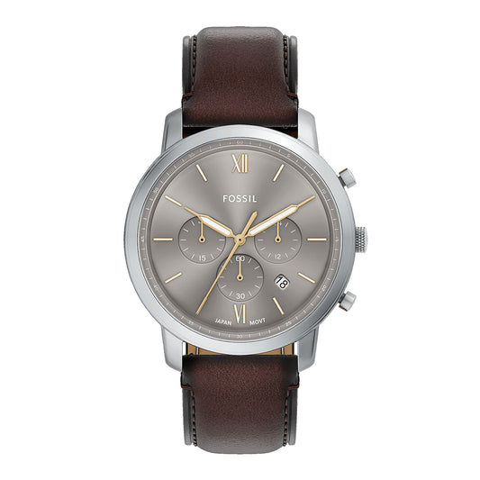 Fossil Men's Neutra Chronograph Brown Leather Watch