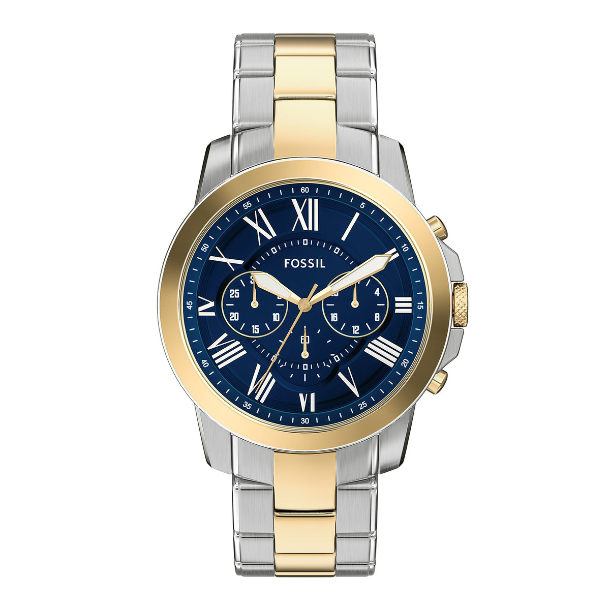 Fossil Men's Grant Chronograph Two-Tone Stainless Steel Watch - FS6132