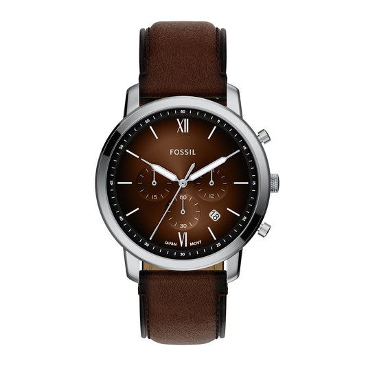 Fossil Men's Neutra Chronograph Brown Leather Watch