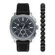 Fossil Men's Machine Chronograph Black Silicone Watch