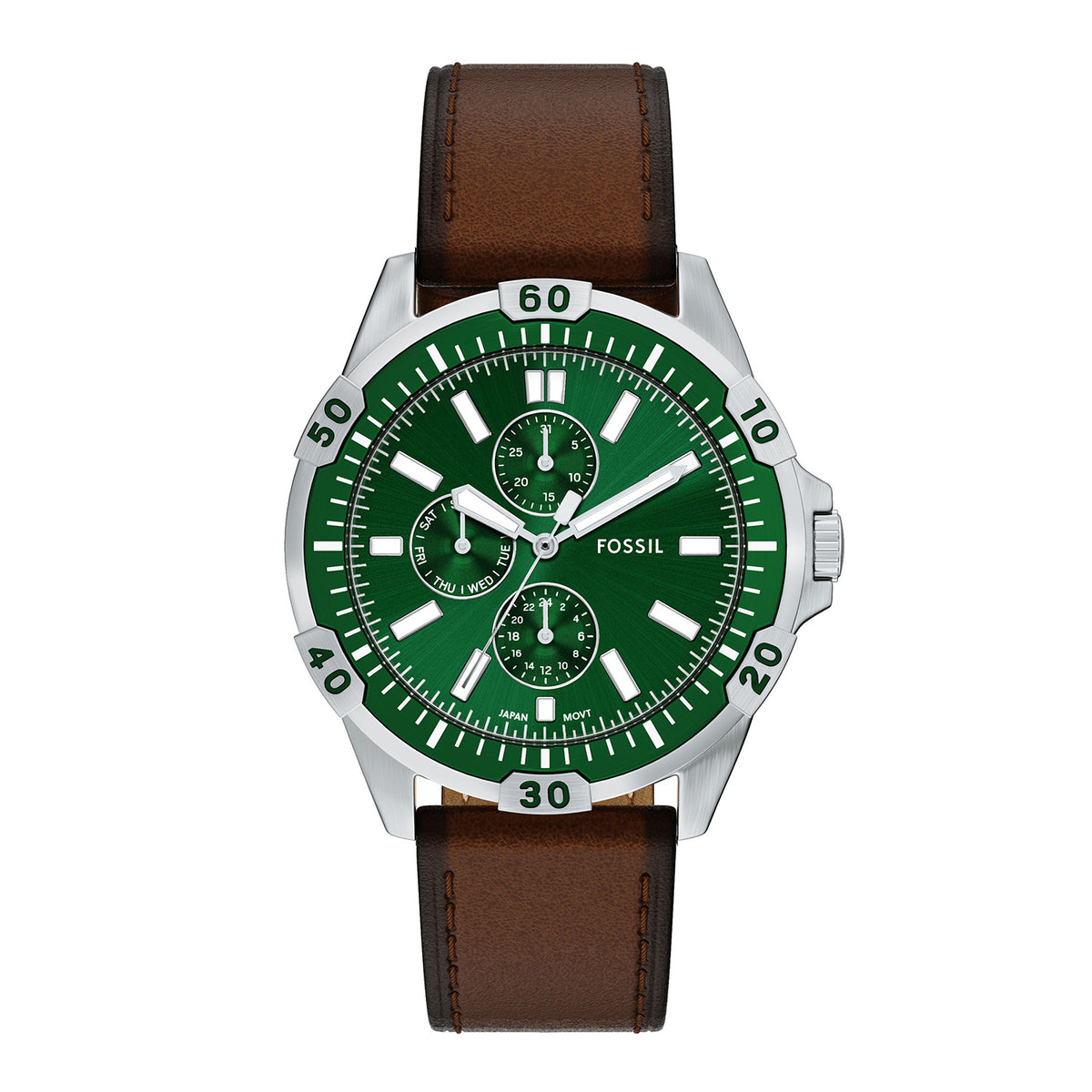 Fossil Men's Garrett Multifunction Brown Leather Watch - FS6147