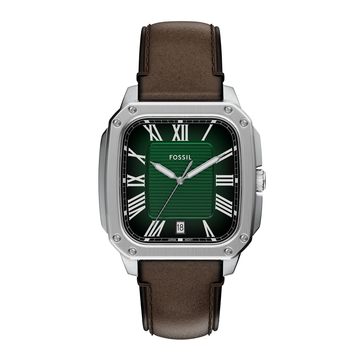 Fossil Men's Crosby Three-Hand Brown Leather Watch