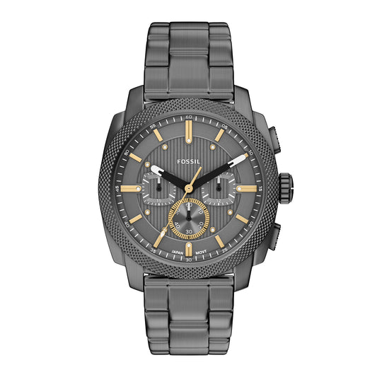 Fossil Men's Machine Chronograph Smoke Stainless Steel Watch