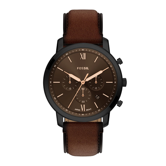 Fossil Men's Neutra Chronograph Brown Leather Watch