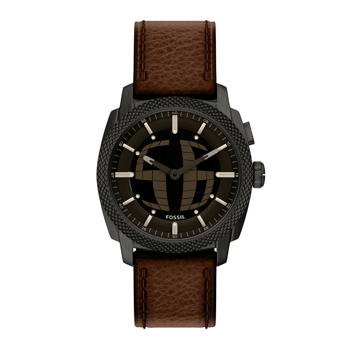Fossil Men's Machine Big Tic 41MM Brown Leather Watch