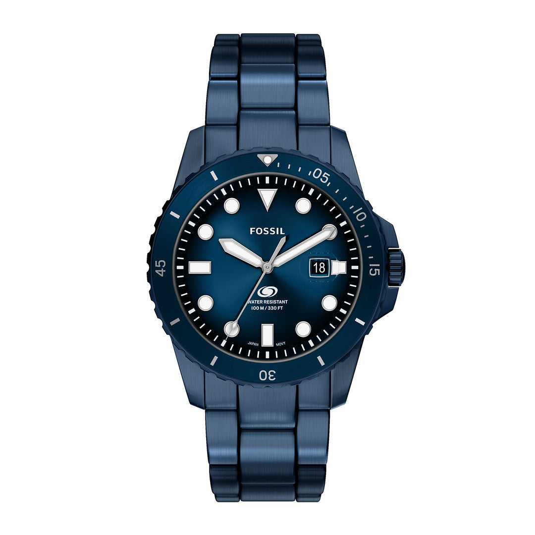Fossil Men's Fossil Blue Dive Three-Hand Navy Stainless Steel Watch