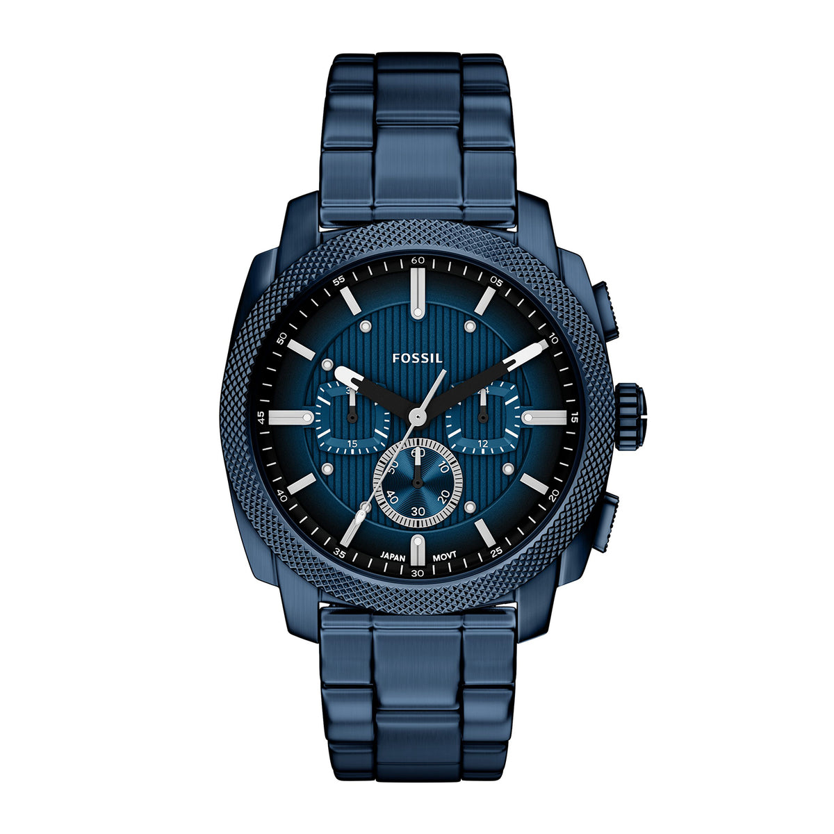 Fossil Men's Machine Chronograph Navy Stainless Steel Watch - FS6167
