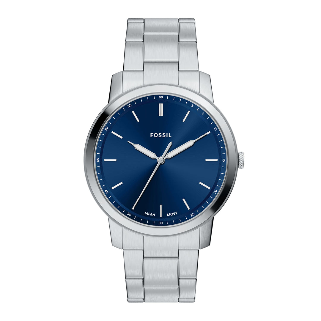 Fossil Men's Minimalist 44mm Three-Hand Stainless Steel Watch