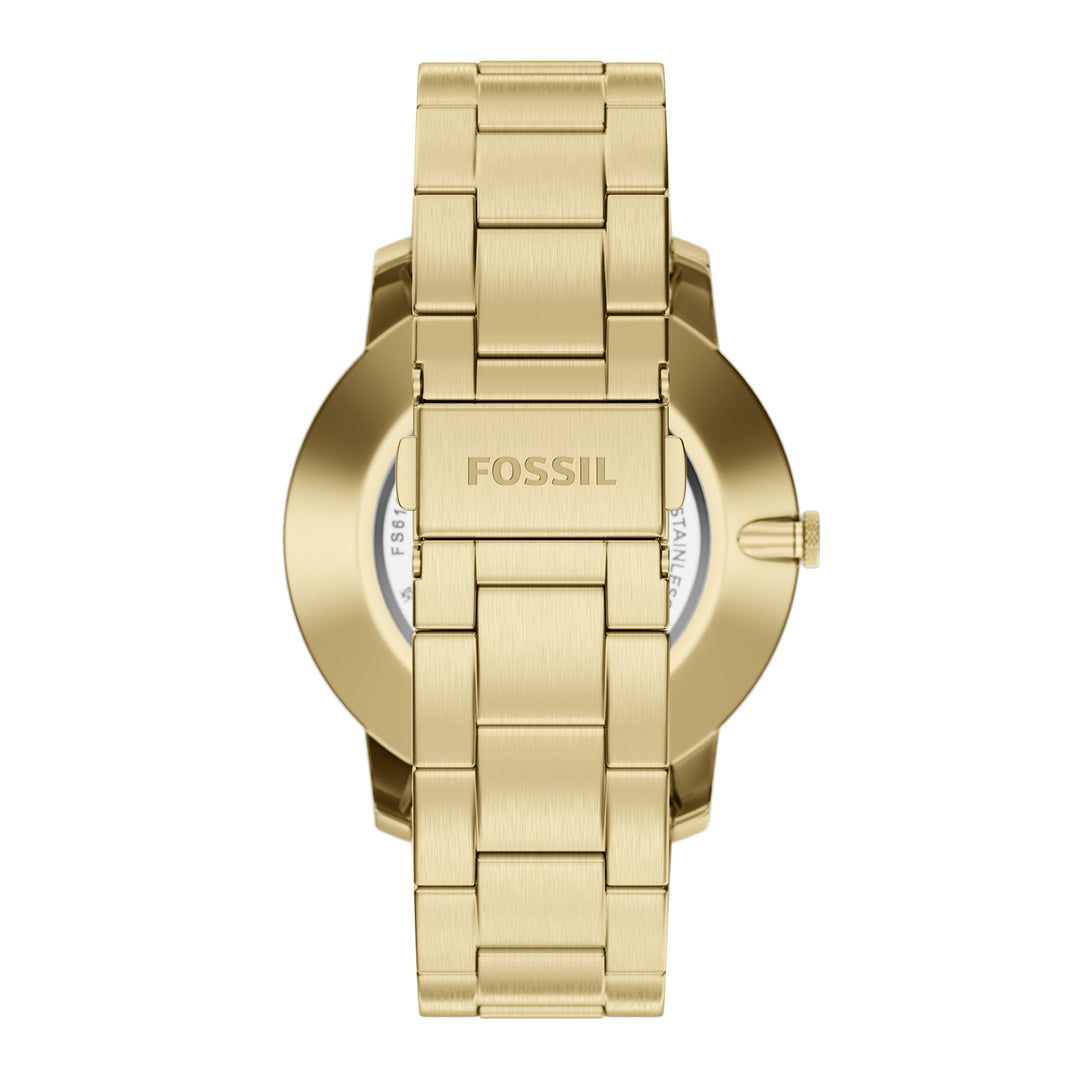 Fossil Men's Minimalist 44mm Three-Hand Gold-Tone Stainless Steel Watch
