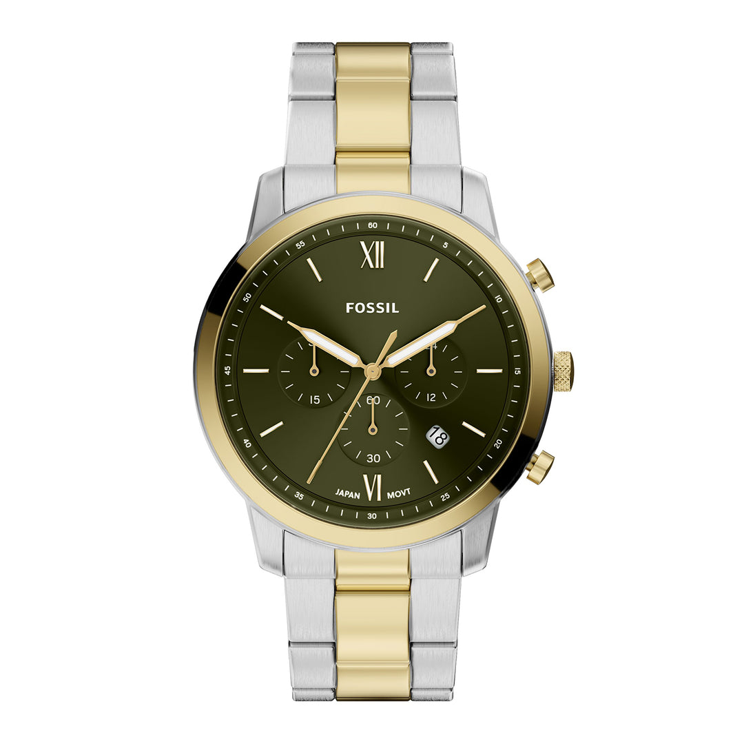 Fossil Men's Neutra 44mm Chronograph Two-Tone Stainless Steel Watch