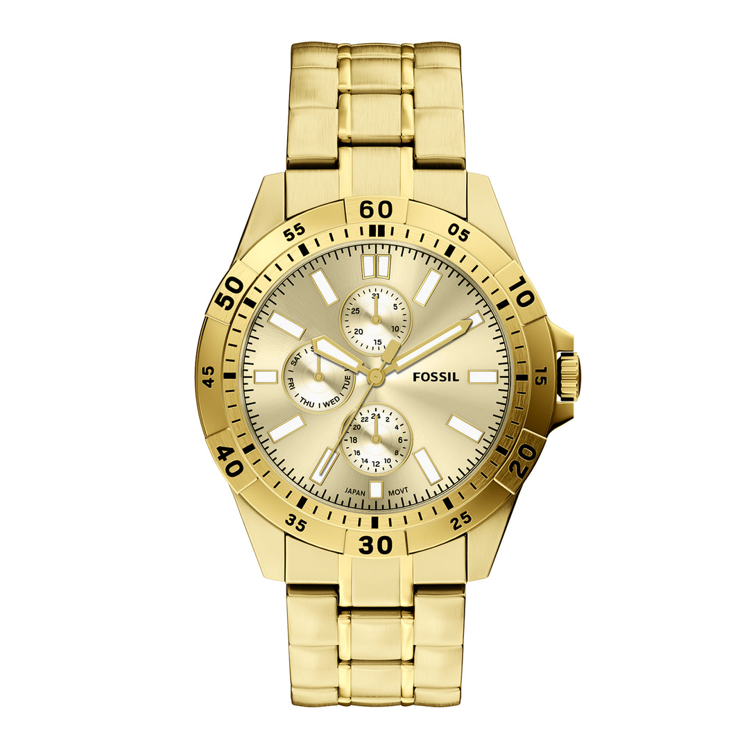 Fossil Men's Garrett 44mm Multifunction Gold-Tone Stainless Steel Watch
