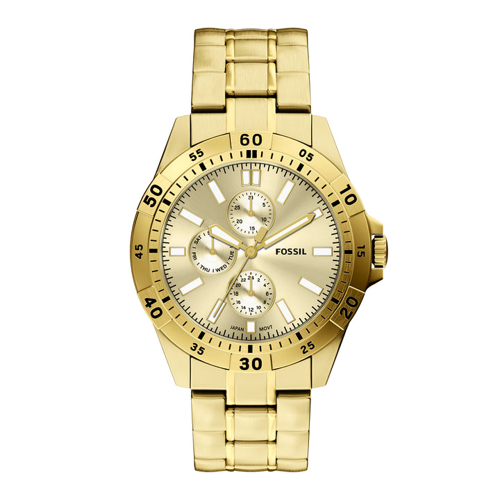 Fossil Men's Garrett 44mm Multifunction Gold-Tone Stainless Steel Watch
