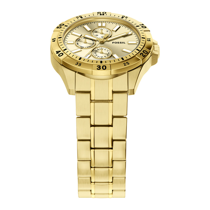 Fossil Men's Garrett 44mm Multifunction Gold-Tone Stainless Steel Watch
