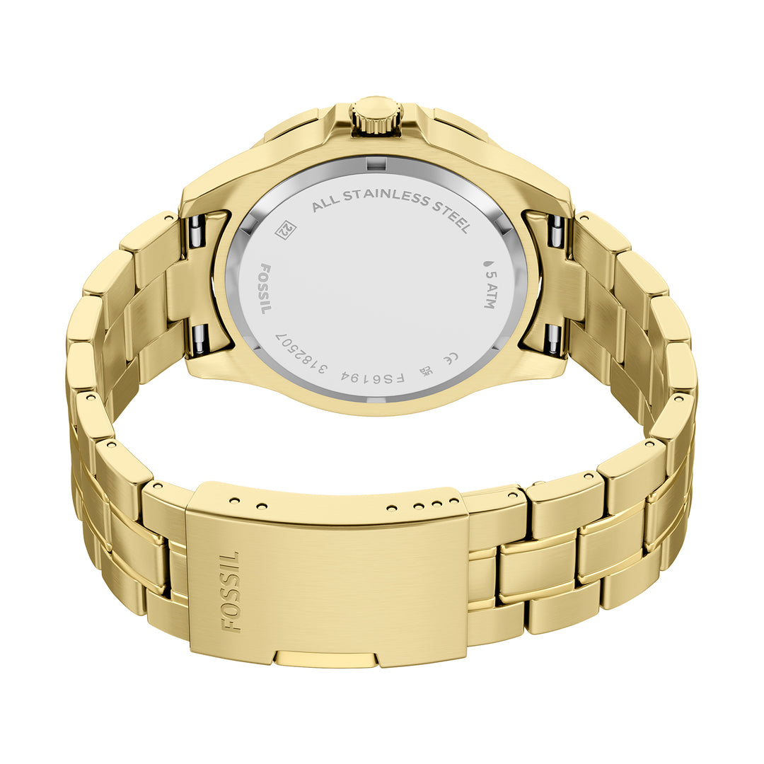 Fossil Men's Garrett 44mm Multifunction Gold-Tone Stainless Steel Watch
