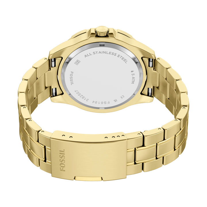Fossil Men's Garrett 44mm Multifunction Gold-Tone Stainless Steel Watch