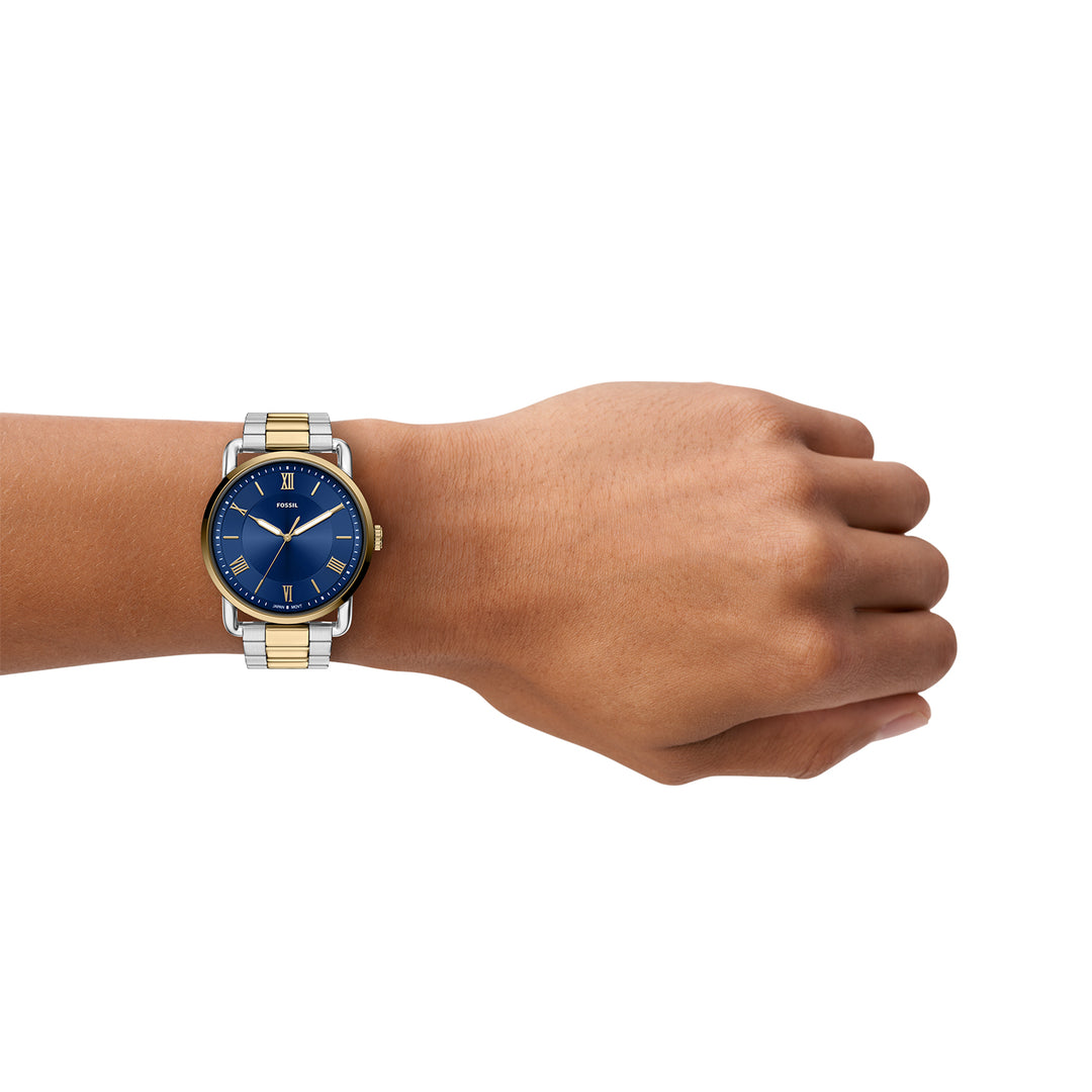 Fossil Men's Copeland 42mm Three-Hand Two-Tone Stainless Steel Watch Set