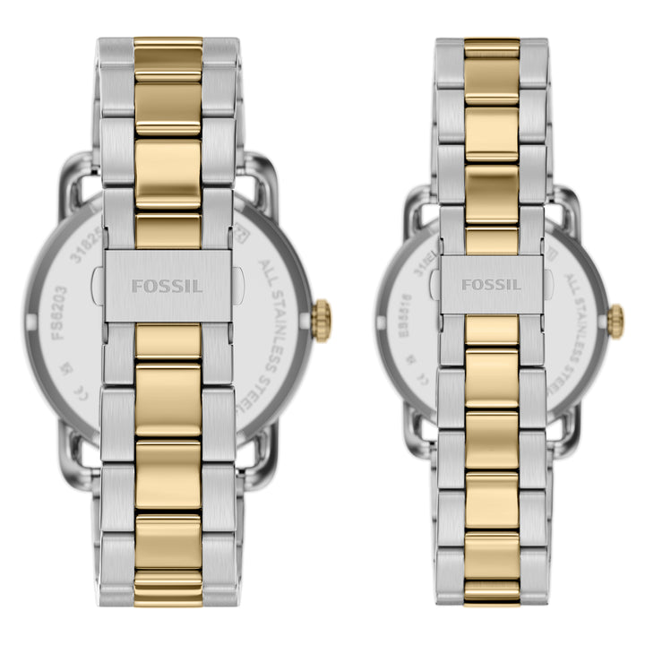 Fossil Men's Copeland 42mm Three-Hand Two-Tone Stainless Steel Watch Set