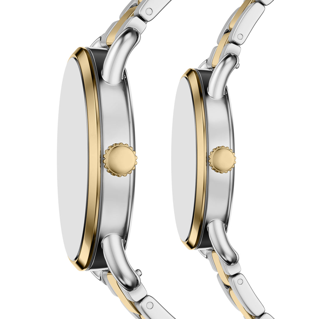 Fossil Men's Copeland 42mm Three-Hand Two-Tone Stainless Steel Watch Set