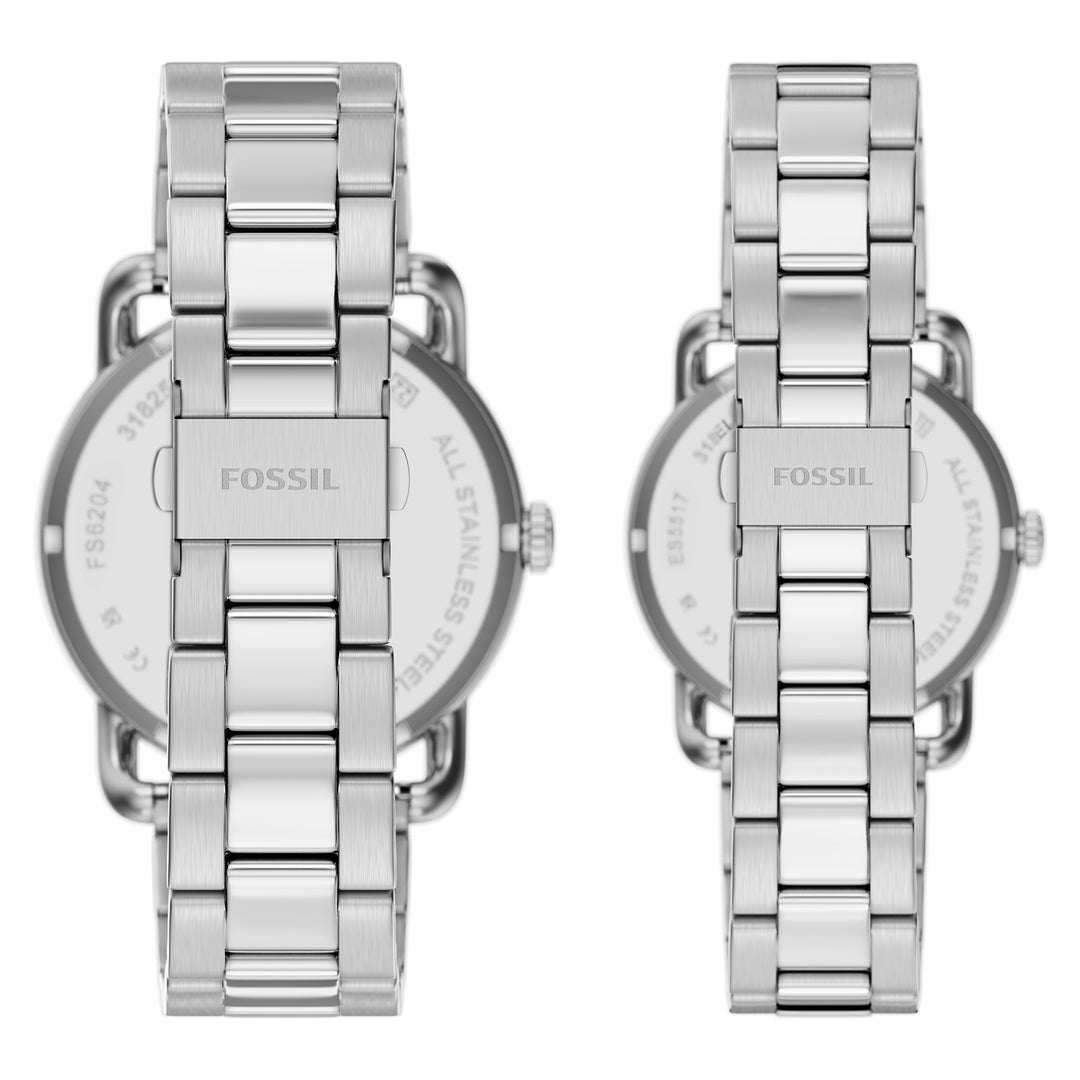 Fossil Men's Copeland 42mm Three-Hand Stainless Steel Watch Set