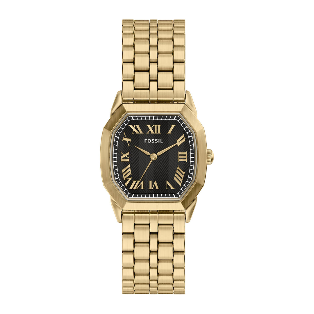 Fossil Men's Harlow 33mm Three-Hand Gold-Tone Stainless Steel Watch