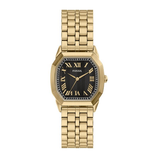 Fossil Men's Harlow 33mm Three-Hand Gold-Tone Stainless Steel Watch
