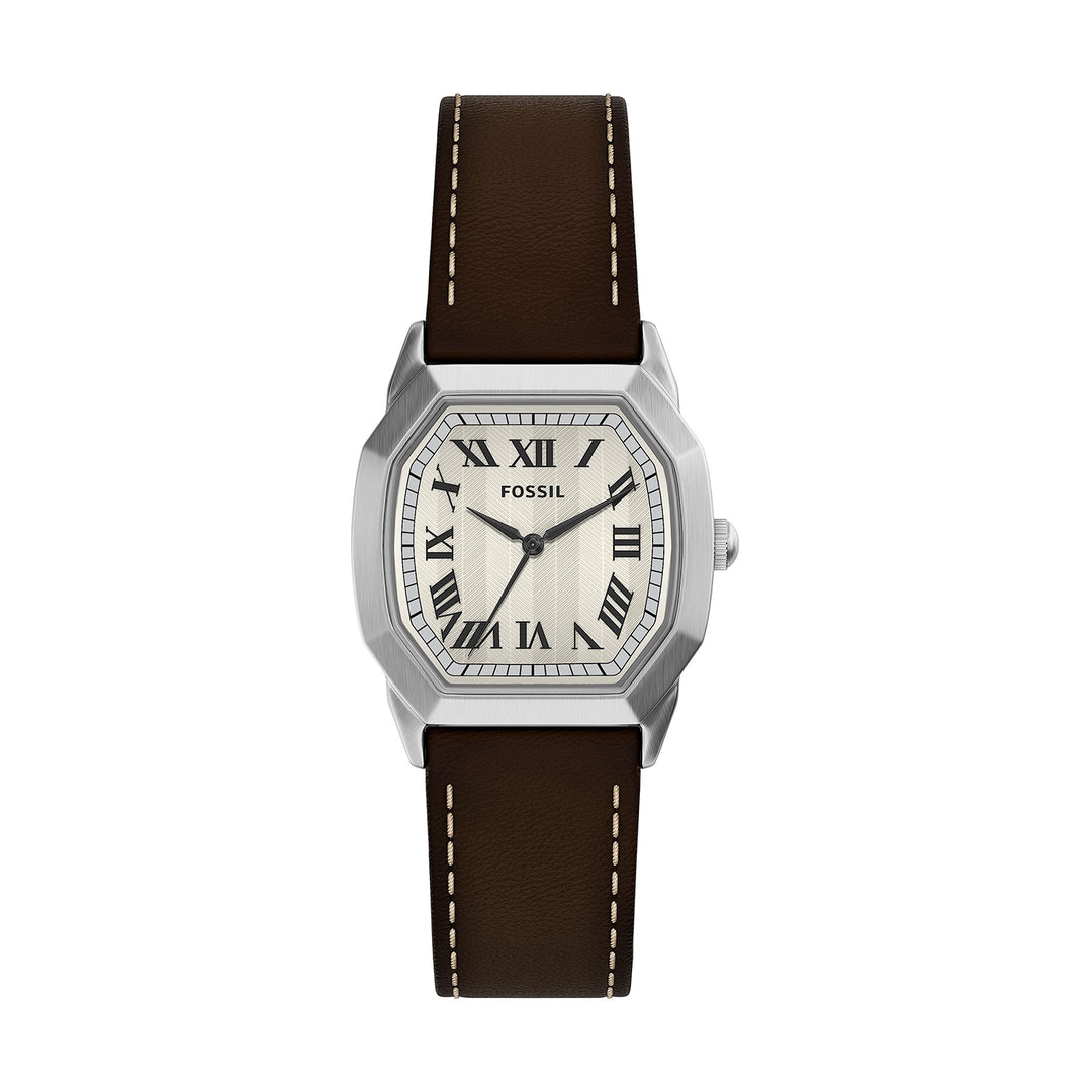 Fossil Men's Harlow 33mm Three-Hand Brown Leather Watch