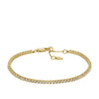 Fossil Women's Ellis Pavé Glitz Gold-Tone Brass Tennis Chain Bracelet