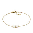 Fossil Women's Sutton Radiant Wings White Mother-of-Pearl Butterfly Chain Bracelet