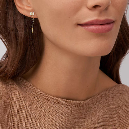 Disney Fossil Special Edition Gold-Tone Stainless Steel Drop Earrings