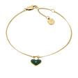 Fossil Women's Sutton Modern Meadows Reconstituted Malachite Heart Chain Bracelet