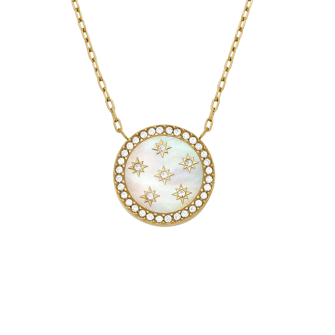 Fossil Women's Merrit Northlight Collection Gold-Tone Stainless Steel Pendant Necklace