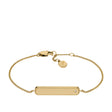 Fossil Women's Sadie Gold-Tone Stainless Steel ID Bracelet