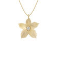 Fossil Women's Sutton The Flower Collection Gold-Tone Stainless Steel Pendant Necklace