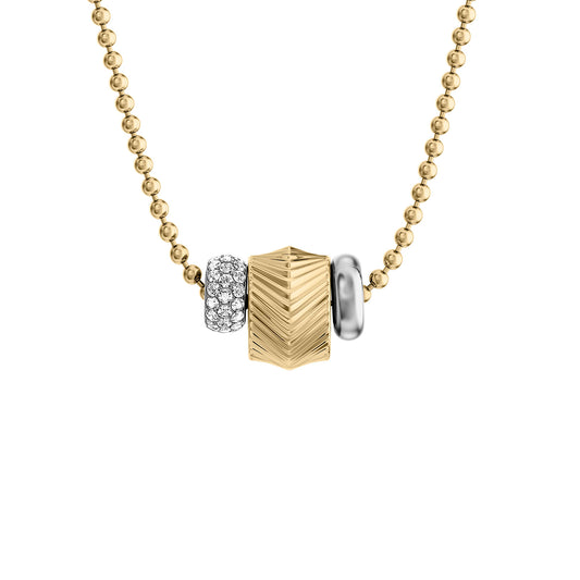 Fossil Women's Harlow Rondelles Two-Tone Stainless Steel Station Necklace