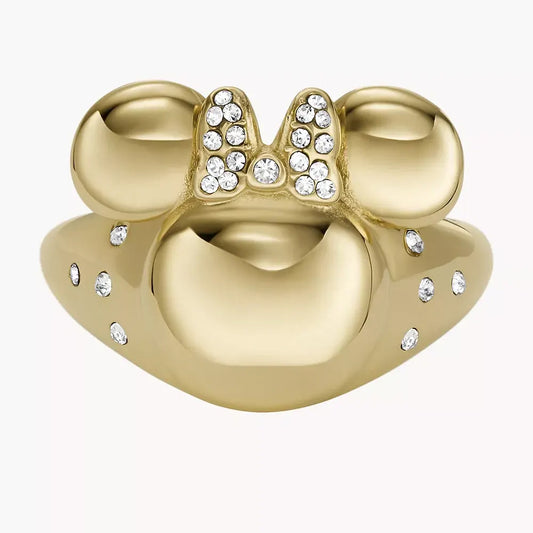 Disney Fossil Special Edition Gold-Tone Stainless Steel Signet Ring