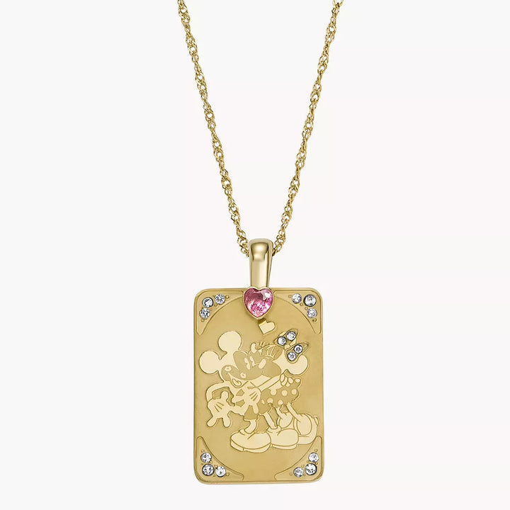 DISNEY FOSSIL SPECIAL EDITION GOLD-TONE STAINLESS STEEL PENDANT NECKLACE