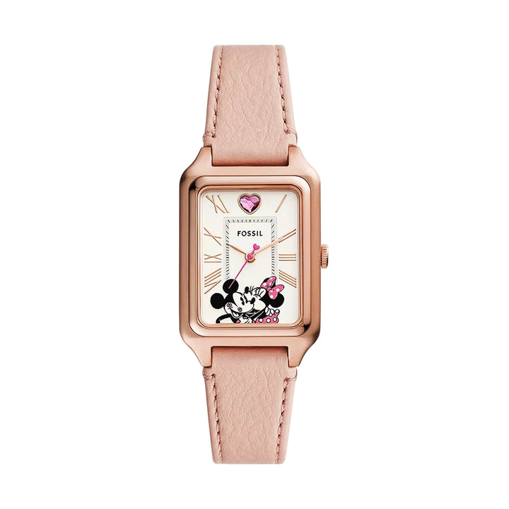 Disney Fossil Limited Edition Three-Hand Blush Leather Women's Watch