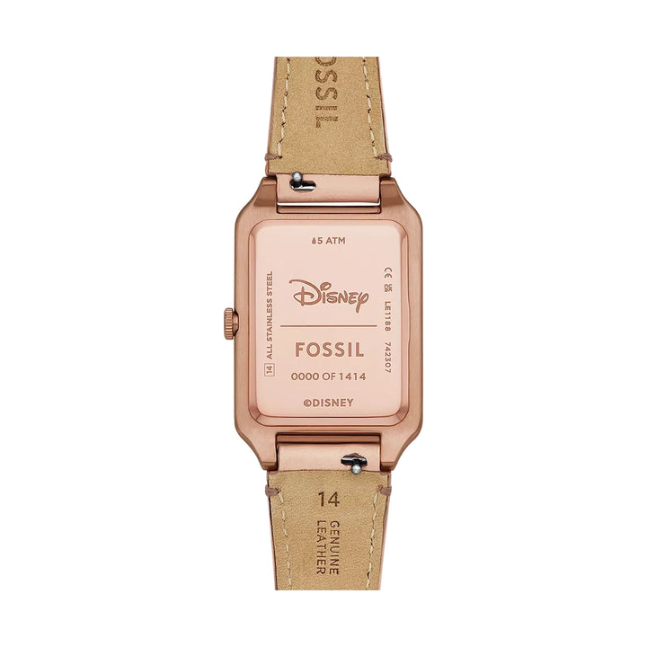 Disney Fossil Limited Edition Three-Hand Blush Leather Women's Watch