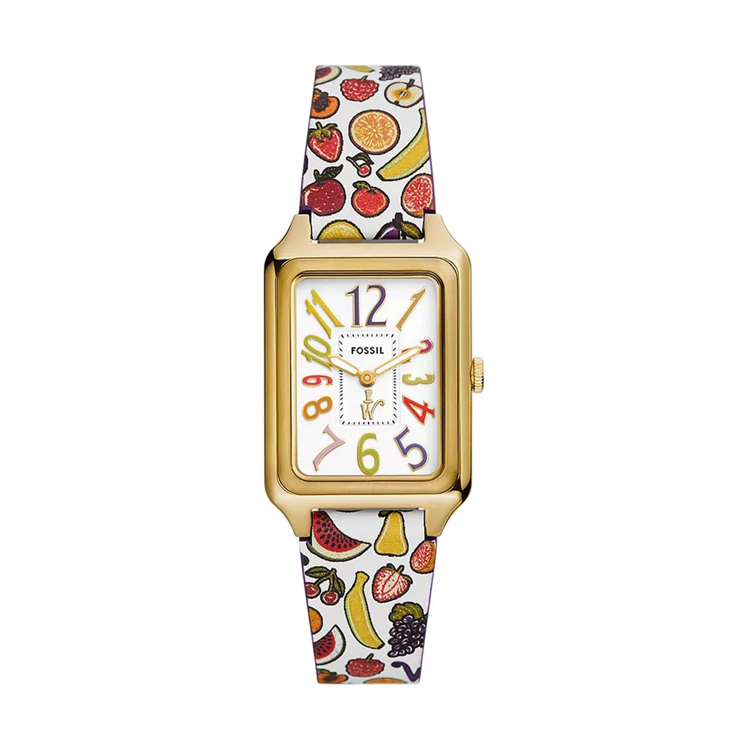 Willy Wonka™ x Fossil Limited Edition Two-Hand Multicolour Print Leather Unisex Watch