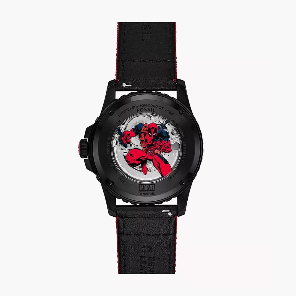 Marvel x Fossil Limited Edition Deadpool Automatic Watch