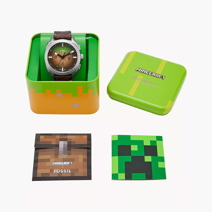 Minecraft x Fossil Limited-Edition Grass Block Chronograph Watch - LE1206