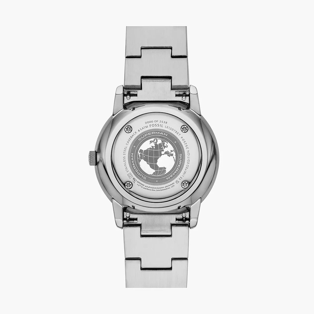 Superman X Fossil Limited-Edition S-Shield Watch Set – The Watch House Superman X Fossil Limited-Edition S-Shield Watch Set – The Watch House