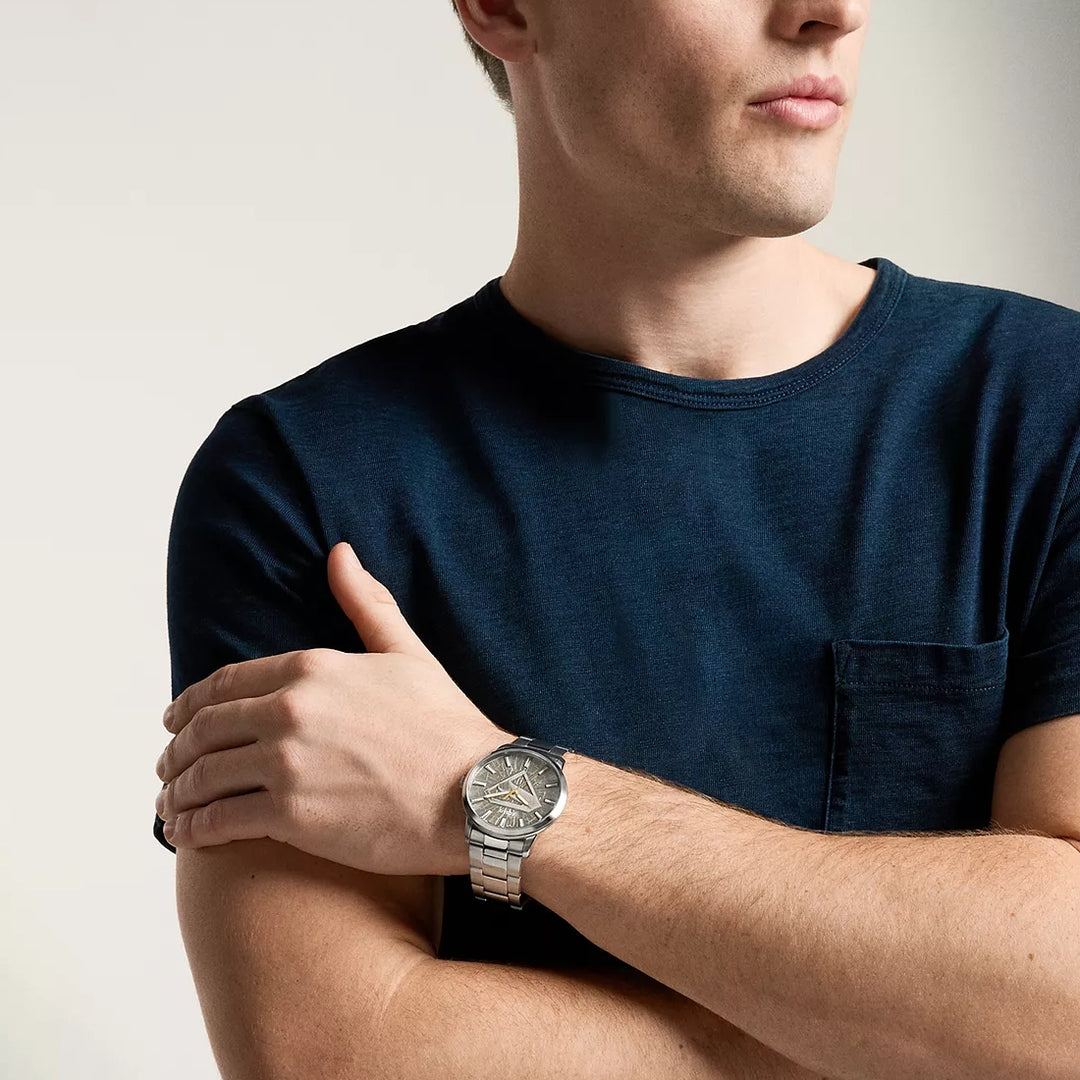 Superman X Fossil Limited-Edition S-Shield Watch Set – The Watch House Superman X Fossil Limited-Edition S-Shield Watch Set – The Watch House