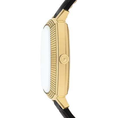 Fossil Unisex Nick Jonas x Fossil Machine Luxe Three-Hand Black Croco Leather Watch - LE1214
