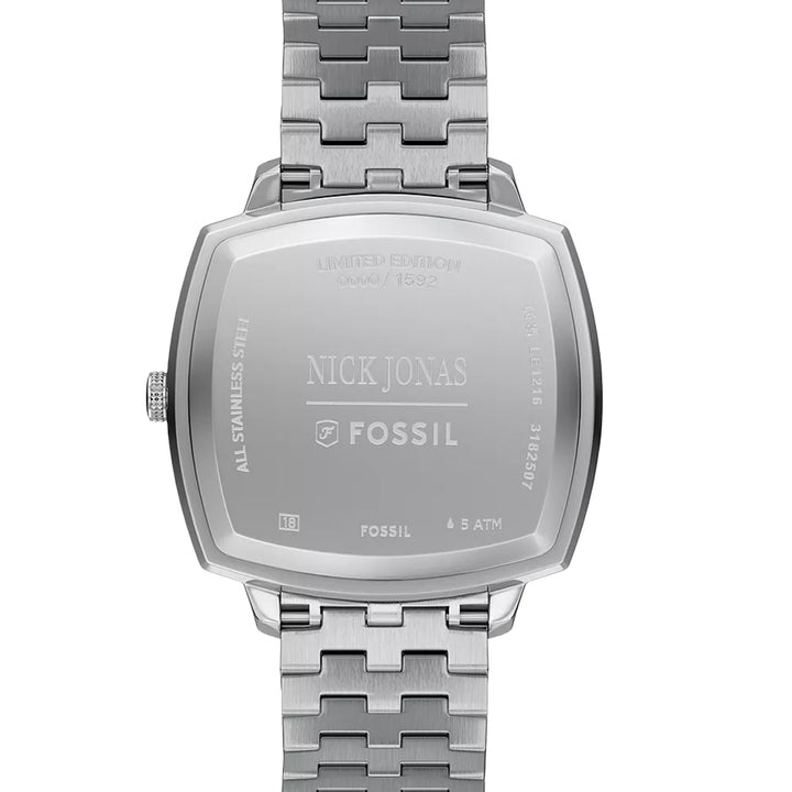 Fossil Unisex Nick Jonas x Fossil Machine Luxe Aventurine Three-Hand Stainless Steel Watch