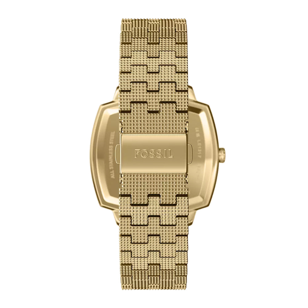 Fossil Unisex Nick Jonas x Fossil Machine Luxe Malachite Three-Hand Gold-Tone Stainless Steel Watch