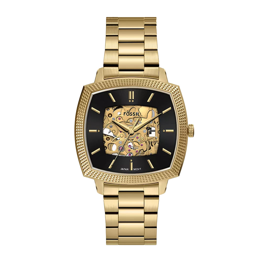 Fossil Unisex Nick Jonas x Fossil Machine Luxe Automatic Gold-Tone Stainless Steel Watch - LE1218