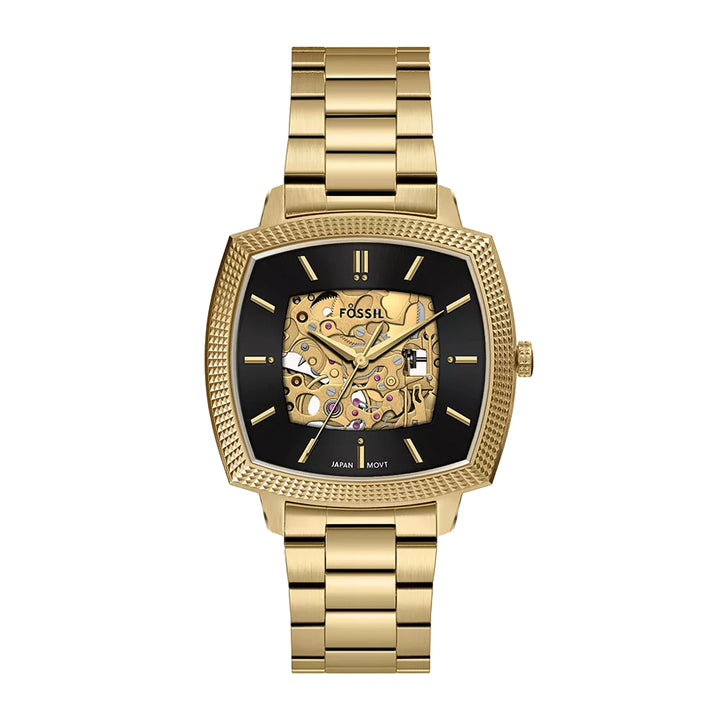 Fossil Unisex Nick Jonas x Fossil Machine Luxe Automatic Gold-Tone Stainless Steel Watch